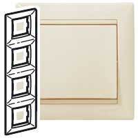 Legrand 774358 Рамка 4п вер Сл.кость Valena