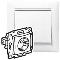 Legrand 694280 Розетка Valena 2К+З, немецкий стандарт, белая