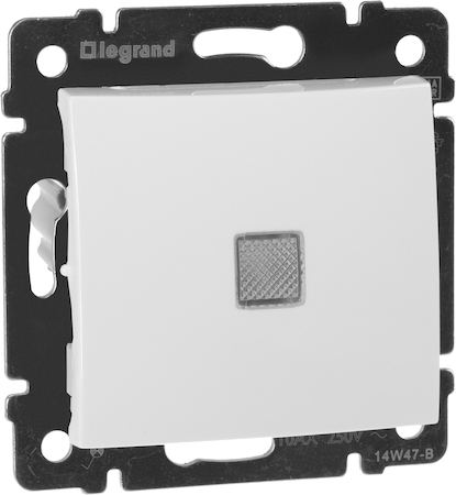 Legrand 774426 Переключатель 2напр 10A подсв БЕЛ VLN