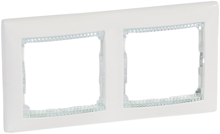 Legrand 774462 Рамка 2п гор Бел/Крист Valena