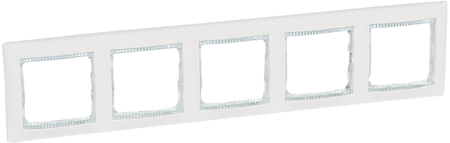 Legrand 774465 Рамка 5п гор Бел/Крист Valena