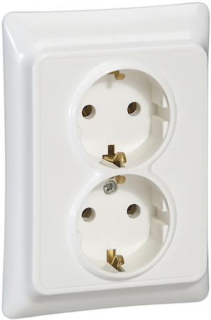 Legrand 782113 Розетка 2х2К+З 16AX Белый
