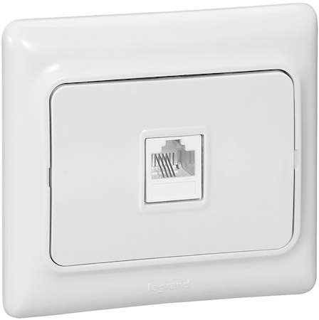 Legrand 782114 Розетка телефонная RJ 11 Белый