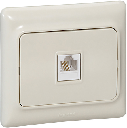 Legrand 782144 Розетка телефонная RJ 11 Слоновая кость