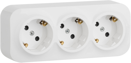 Legrand 782218 Розетка 3X2К+З шт БЕЛ