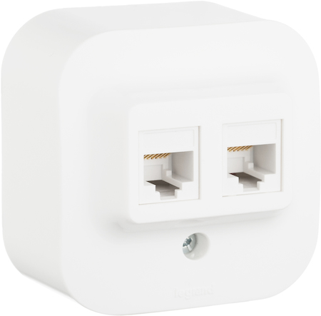 Legrand 782228 Розетка2XRJ45 к 5е UTP БЕЛ