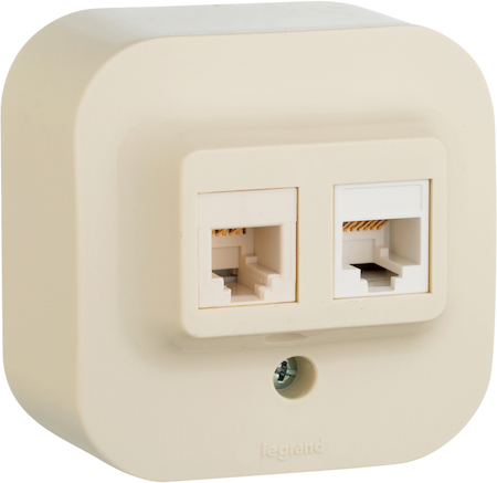 Legrand 782251 Роз RJ11+RJ45 кат5UTP СЛНК