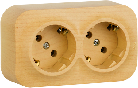 Legrand 782273 Розетка 2X2К+З без шт ДЕРВ