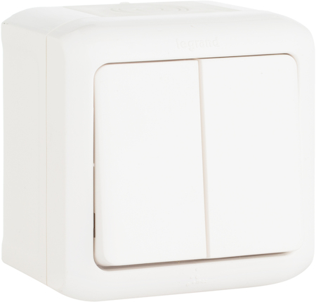 Legrand 782302 Выключат 10A 2кл IP44 БЕЛ