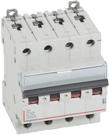 Legrand 407926 Авт.выкл.DX3 4П С10A 6000/10kA