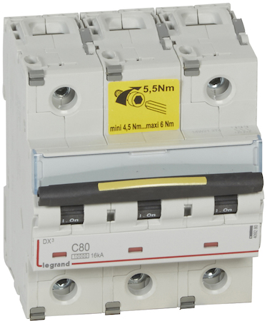 Legrand 409280 Авт.выкл.DX3 3П C80A 10kA/16kA