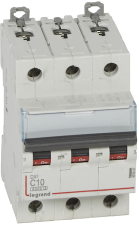 Legrand 407857 Авт.выкл.DX3 3П С10A 6000/10kA