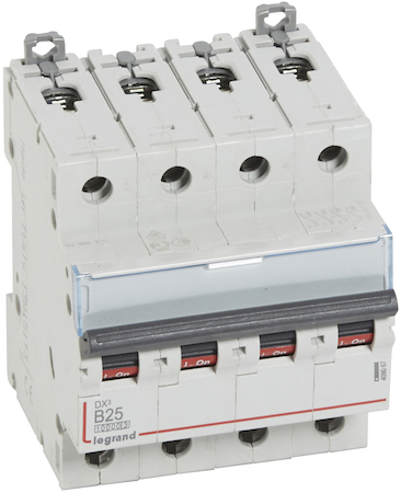Legrand 409067 Авт.выкл.DX3 4П B25A 10kA/16kA