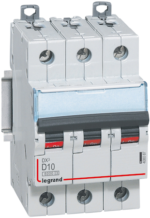 Legrand 408087 Авт.выкл.DX3 3П D10A 6000/10kA