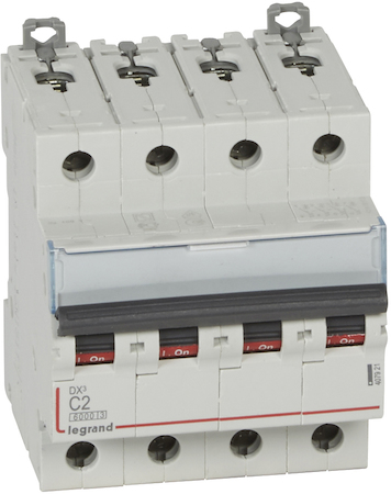 Legrand 407921 Авт.выкл.DX3 4П С2A 6000/10kA
