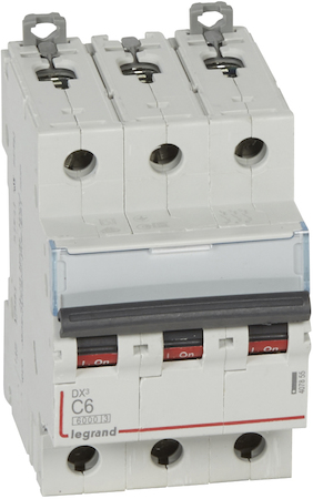 Legrand 407855 Авт.выкл.DX3 3П С6A 6000/10kA