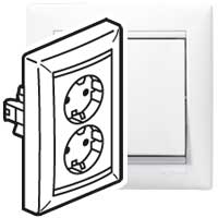 Legrand 774249 Розетка 2К шторки СЛНК VLN