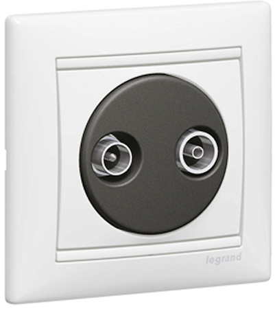 Legrand 774432 Розетка TV-FM 1.5dB звезда БЕЛ VLN
