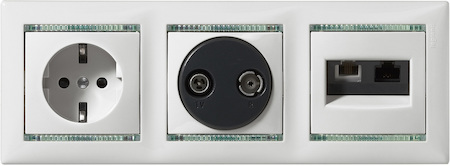 Legrand 774463 Рамка 3п гор Бел/Крист Valena