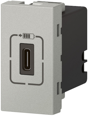 Legrand 079389 Mosaic розетка USB-C 1M алю.