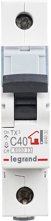 Legrand 404032 Авт.выкл.TX3 C40A 1П 6000