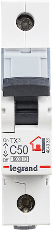Legrand 404033 Авт.выкл.TX3 C50A 1П 6000