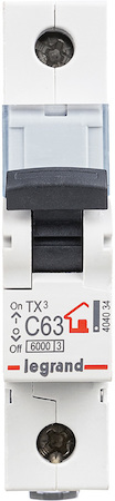 Legrand 404034 Авт.выкл.TX3 C63A 1П 6000
