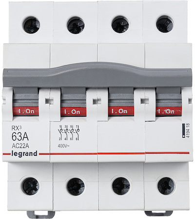 Legrand 419418 Rx3 Выкл-Разъединитель 63а 4п