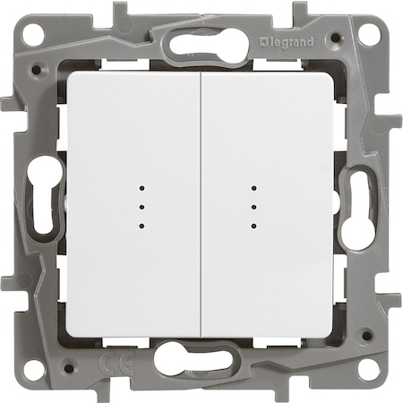 Legrand 672216 Перекл 2кл c подсв БЕЛ ETIKA