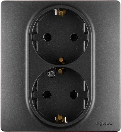 Legrand 672633 Розетка 2X2К+З шт АНТР ETIKA