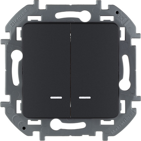 Legrand 673633 Выкл 2кл c подсв АНТР INSPIRIA