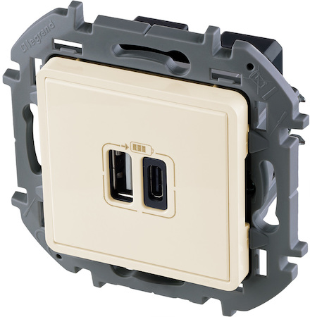 Legrand 673761 Роз 2хUSB A-C СЛНК INSPIRIA