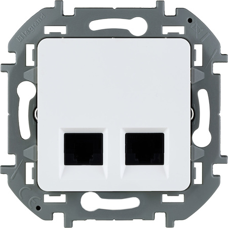 Legrand 673840 Роз 2ХRJ45 6 UTP БЕЛ INSPIRIA