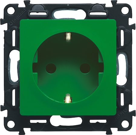 Legrand 753329 VLN-l ЗЕЛ Розетка 2К+З с/штор
