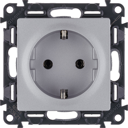 Legrand 753621 VLN-l АЛЮ Розетка 2К+З