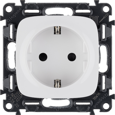 Legrand 753720 VLN-a БЕЛ Розетка 2К+З с/штор