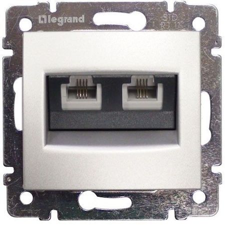 Legrand 770139 Розетка 2XRJ11 АЛМ VLN