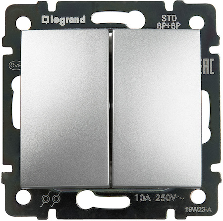 Legrand 770218 Кнопка перекл. пром 2клав АЛМ VLN