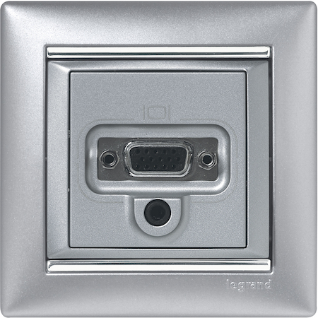 Legrand 770282 Розетка HD15+Jack 3.5 АЛМ VLN