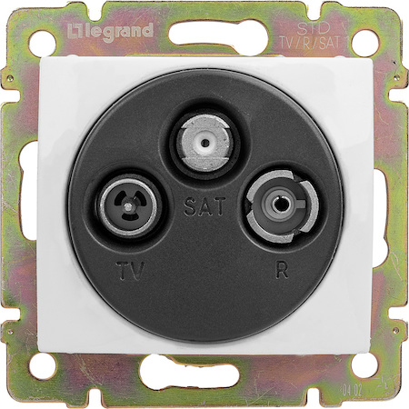 Legrand 774435 Розетка TV-FM-SAT 1.5dB звезда БЕЛ VLN