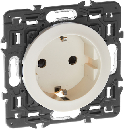 Legrand SET-1-067153-01 Celiane Розетка силовая 2К+З безвинт Слоновая кость