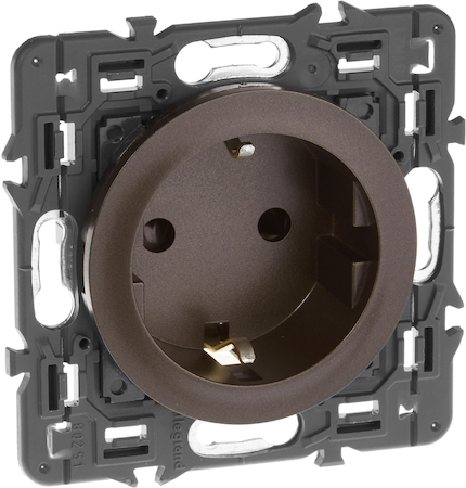 Legrand SET-1-067153-04 Celiane Розетка силовая 2К+З безвинт  Графит