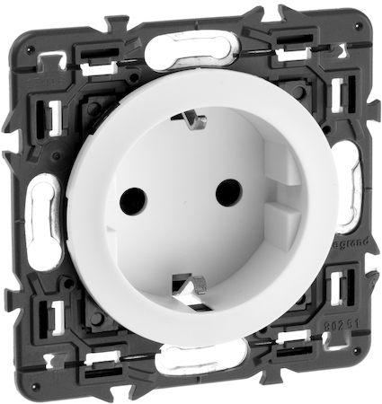 Legrand SET-1-067153-05 Celiane Розетка силовая 2К+З безвинт Белый