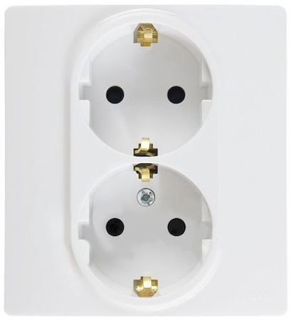 Legrand 664747 Розетка 2к+З Автip44 Бел Etika