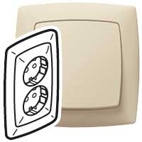 Legrand 774628 Розетка 2X2К+З шт СЛНК SUNO