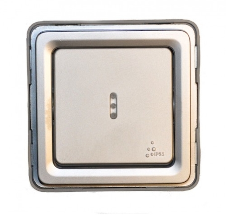 Legrand 077842 Выключатель кн НО+НЗ 6А подсв