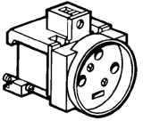 Legrand 004291 Розетка на DIN-р 3К+З фр.стд.