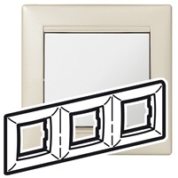 Legrand 770483 Рамка 3п гор Жемчужный VLN