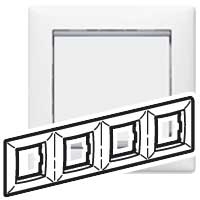 Legrand 774494 Valena Рамка 4п.гор.бел-серый