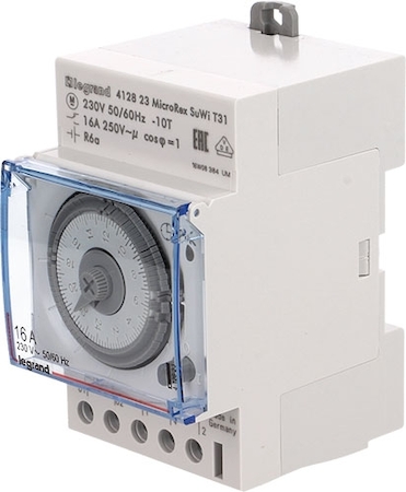 Legrand 412823 MicroRex T31 analoog dagklok zo/wi